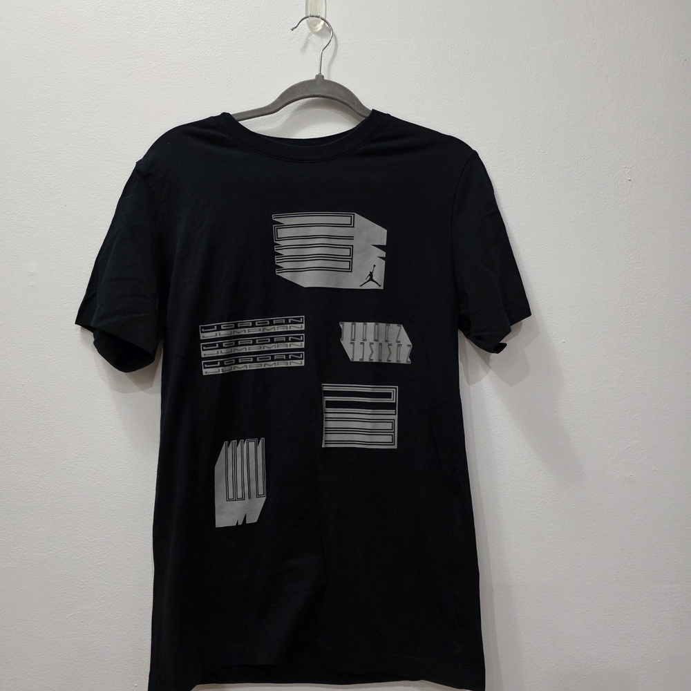 Jordan Black and Gray Graphic Tee